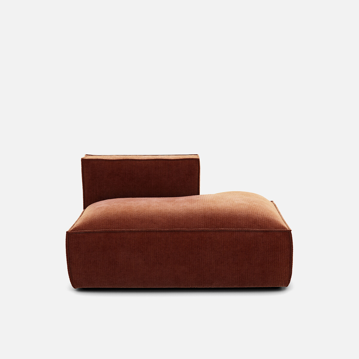 LA REDOUTE INTERIEURS<br>Sofá lounge, direito, veludo vintage, Seven