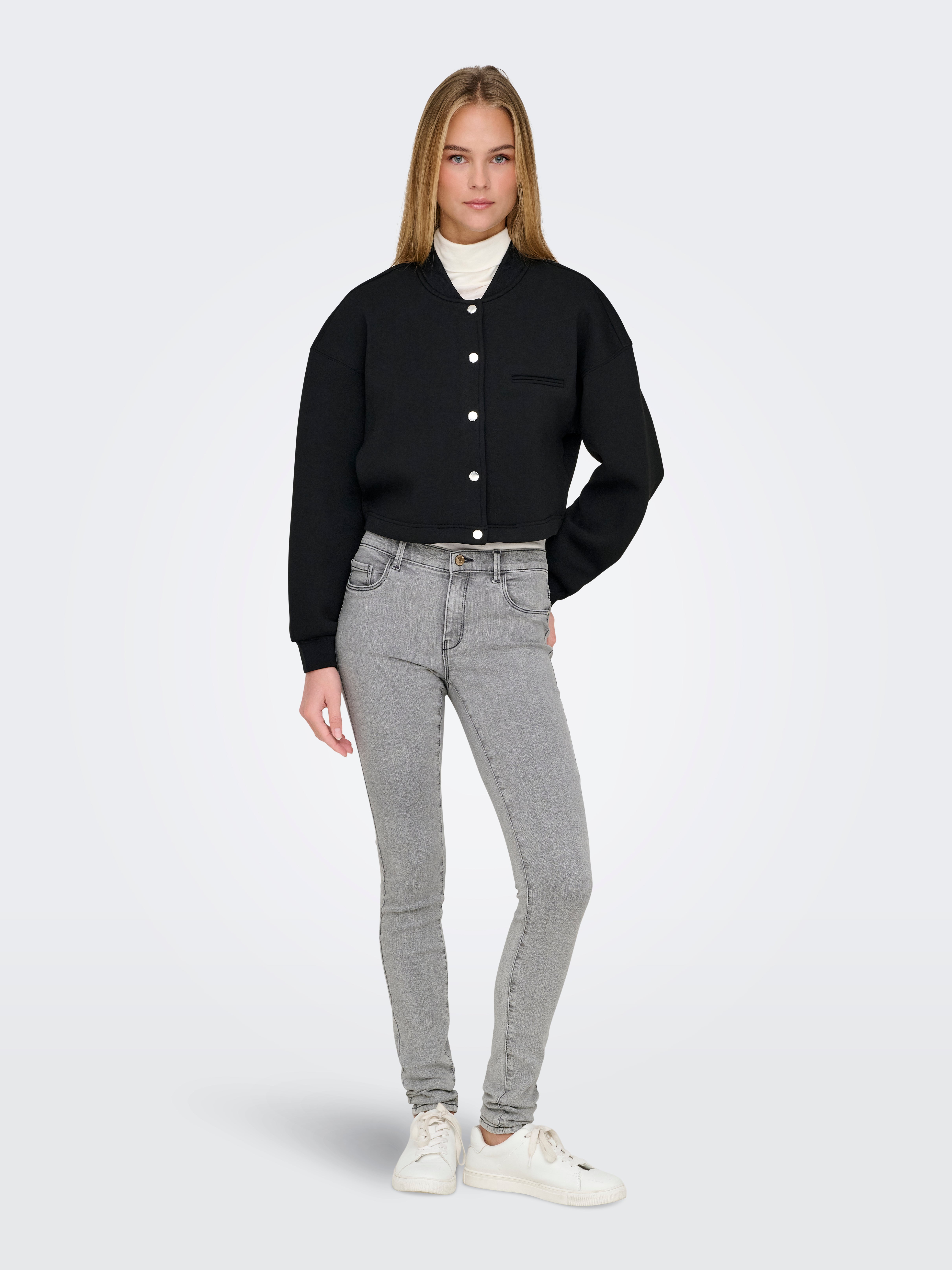 ONLRAIN Mittlere Taille Skinny Fit Jeans Light Grey Denim