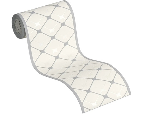 Zelfklevende rand 3842-18 Alleen Rand Geometrisch grijs 5 m x 17 cm
