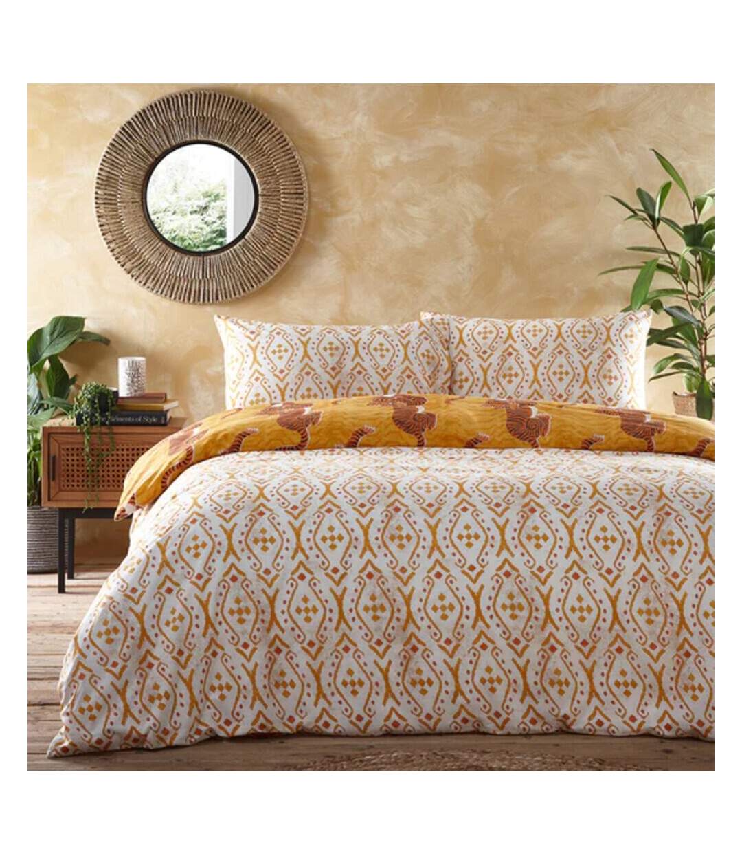 Furn - Parure de lit TIBETAN TIGER (Jaune foncé) - UTRV2140