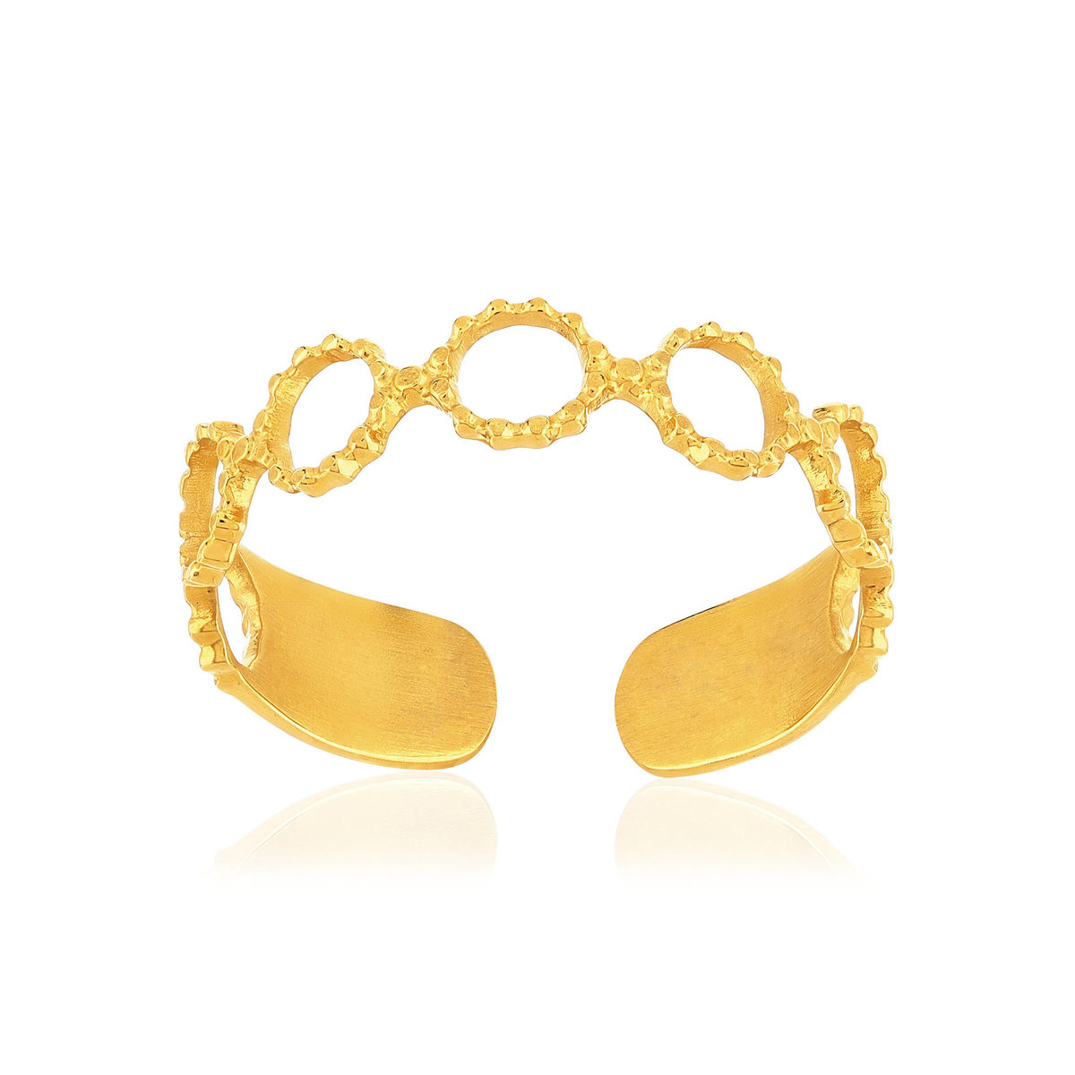 Bague acier jaune