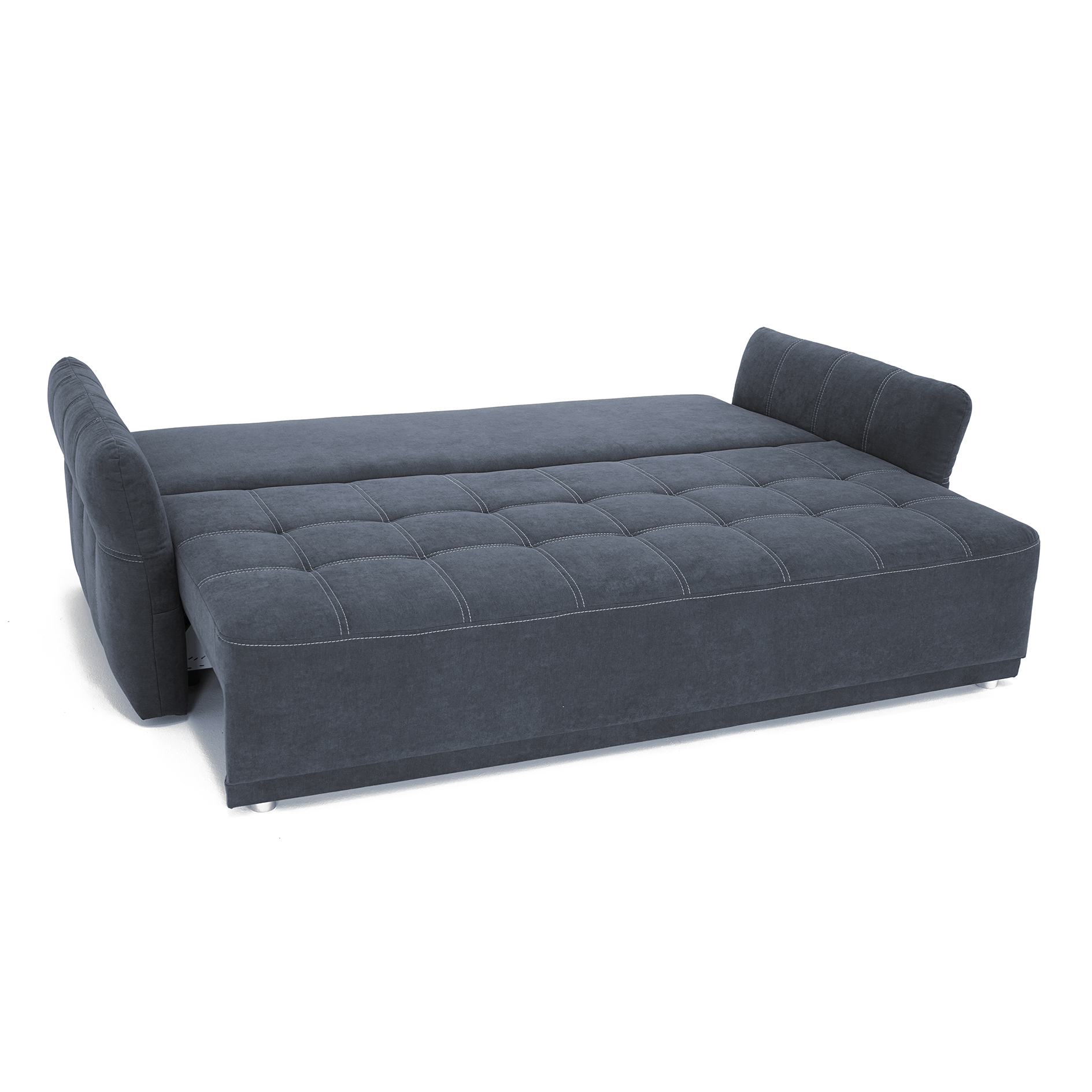 Schlafsofa - grau - regulierbare Armlehnen