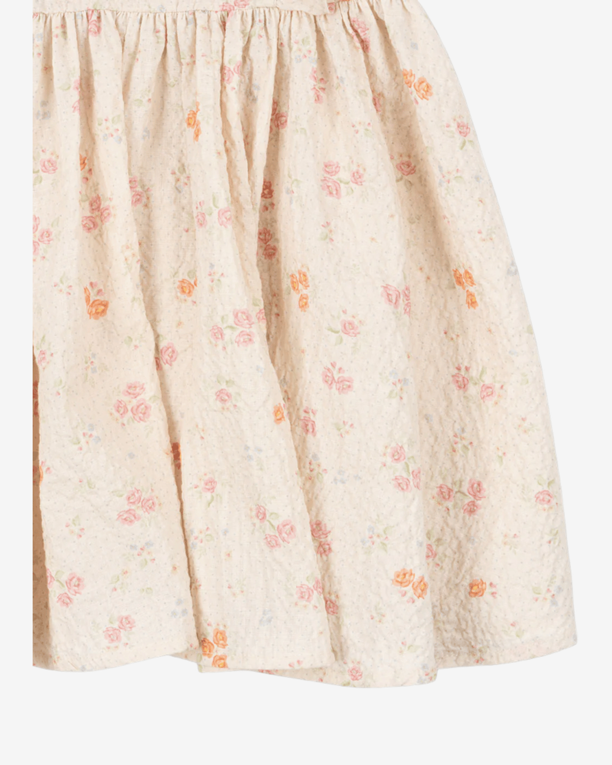 Kjole Barn M/ Volanger – Øko Bomull, Vevd Seersucker-Kvalitet | Elin Frill Dress
