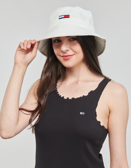 Tommy Jeans - TJW SKINNY RIB BABYLOCK TANK - Noir