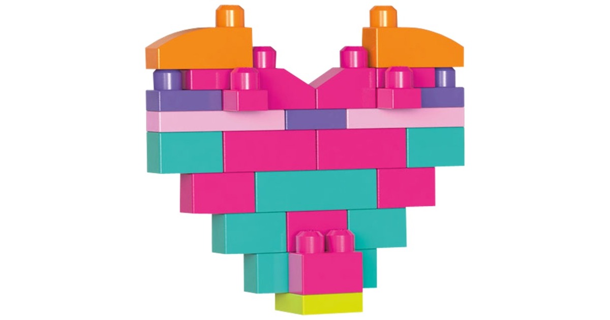 MattelFirst Builders - Big Building Bag (Roze), 60 stuks Constructiespeelgoed  (DCH54)