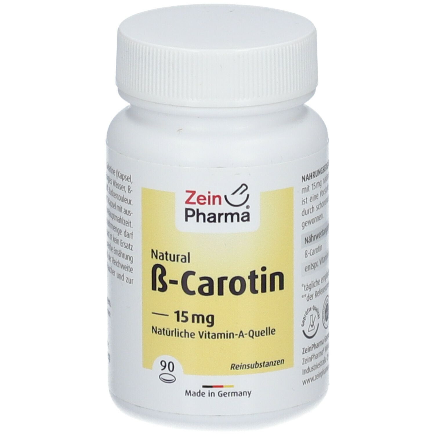 ZeinPharma® Beta Carotin Kapseln Natural 15 mg