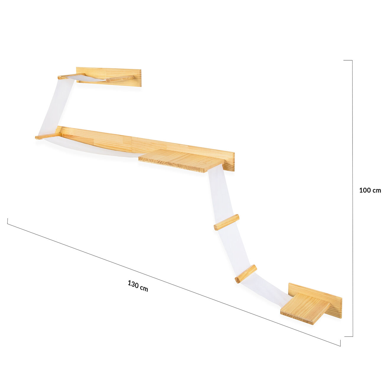 Pratik Garden Composition Murale pour Chat bois/blanc