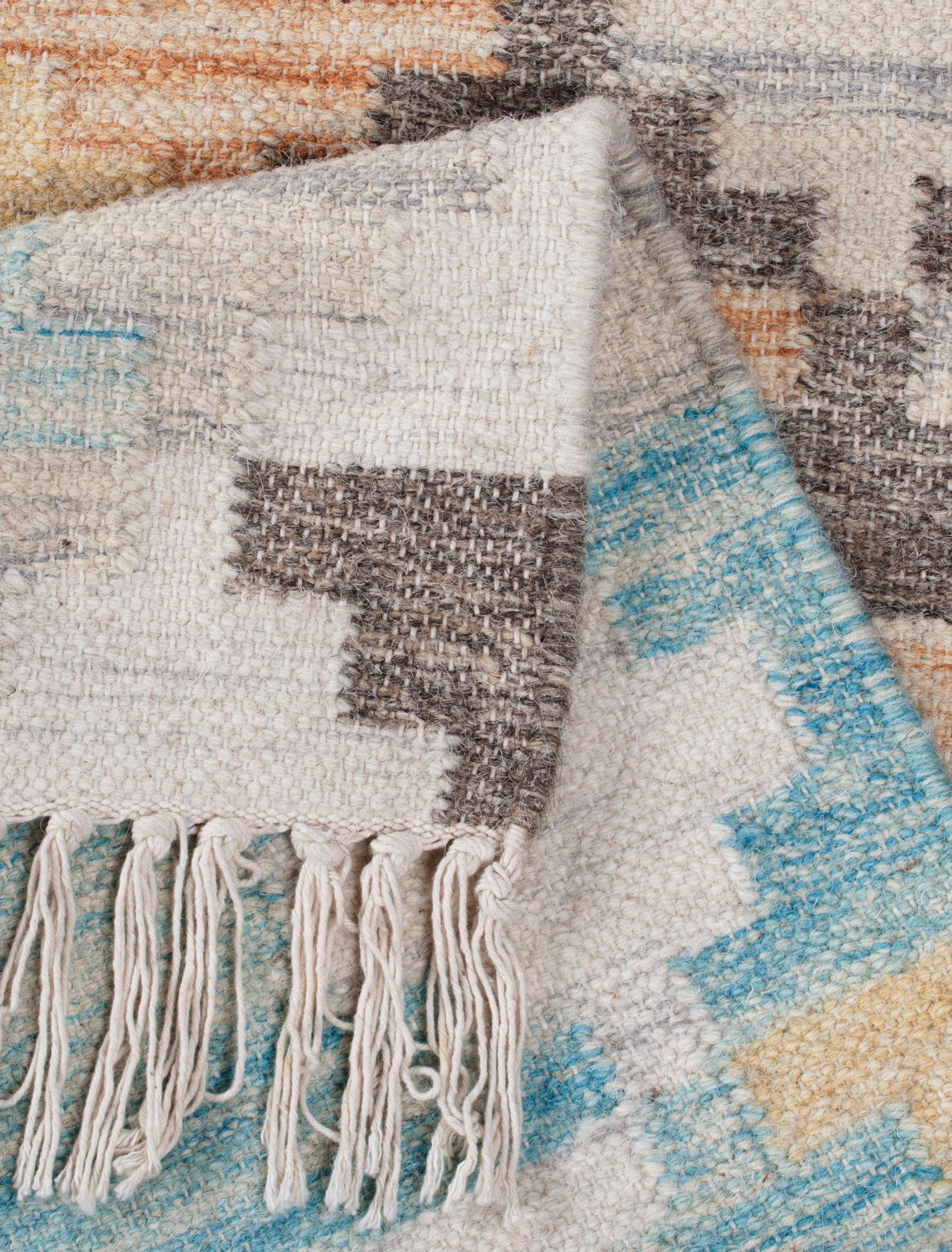 TOM TAILOR HOME Teppich »Check Kelim« rechteckig 5 mm Höhe handgewebt, mit Fransen, Boho-Style