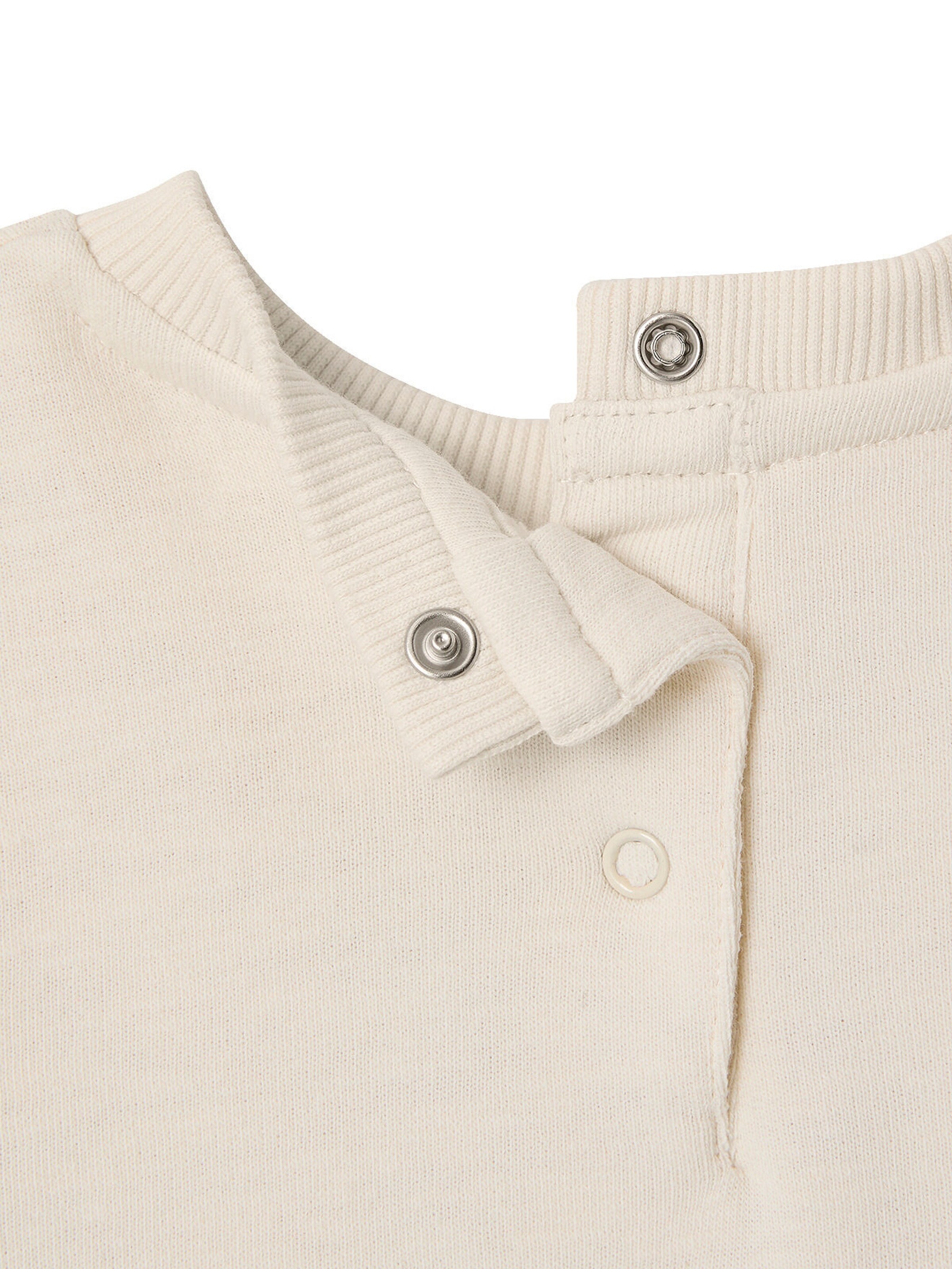 Vertbaudet Jungen Baby Sweatshirt mit Recycling-Polyster wollweiß