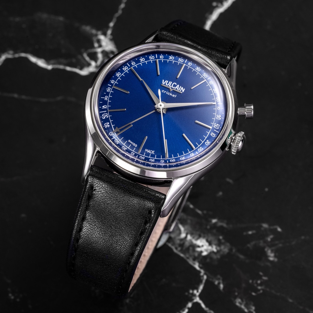 Vulcain Cricket President 36mm Blue Sapphire Caseback