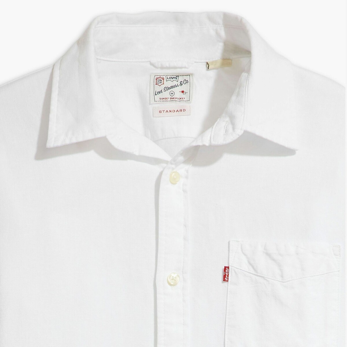 Camisa reta LEVI'S com bolso no peito em algodão e linho