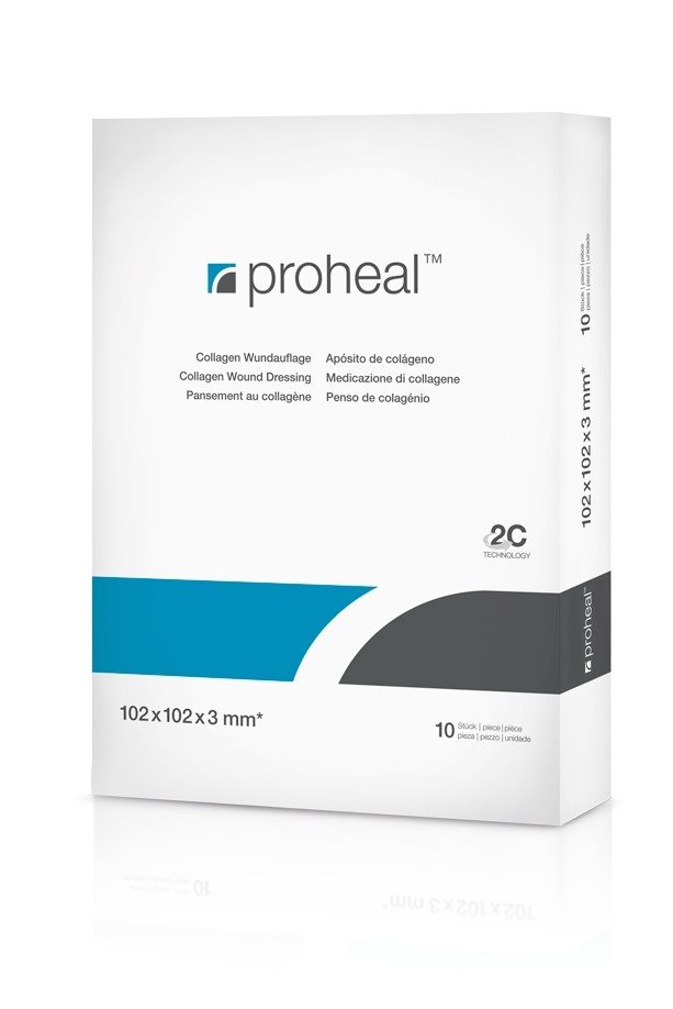 Proheal Collagen Wundauflage 102x102x3mm 10 Stk