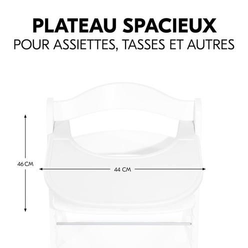 Tablette Click Tray pour chaise haute Alpha+ - Blanc - HAUCK