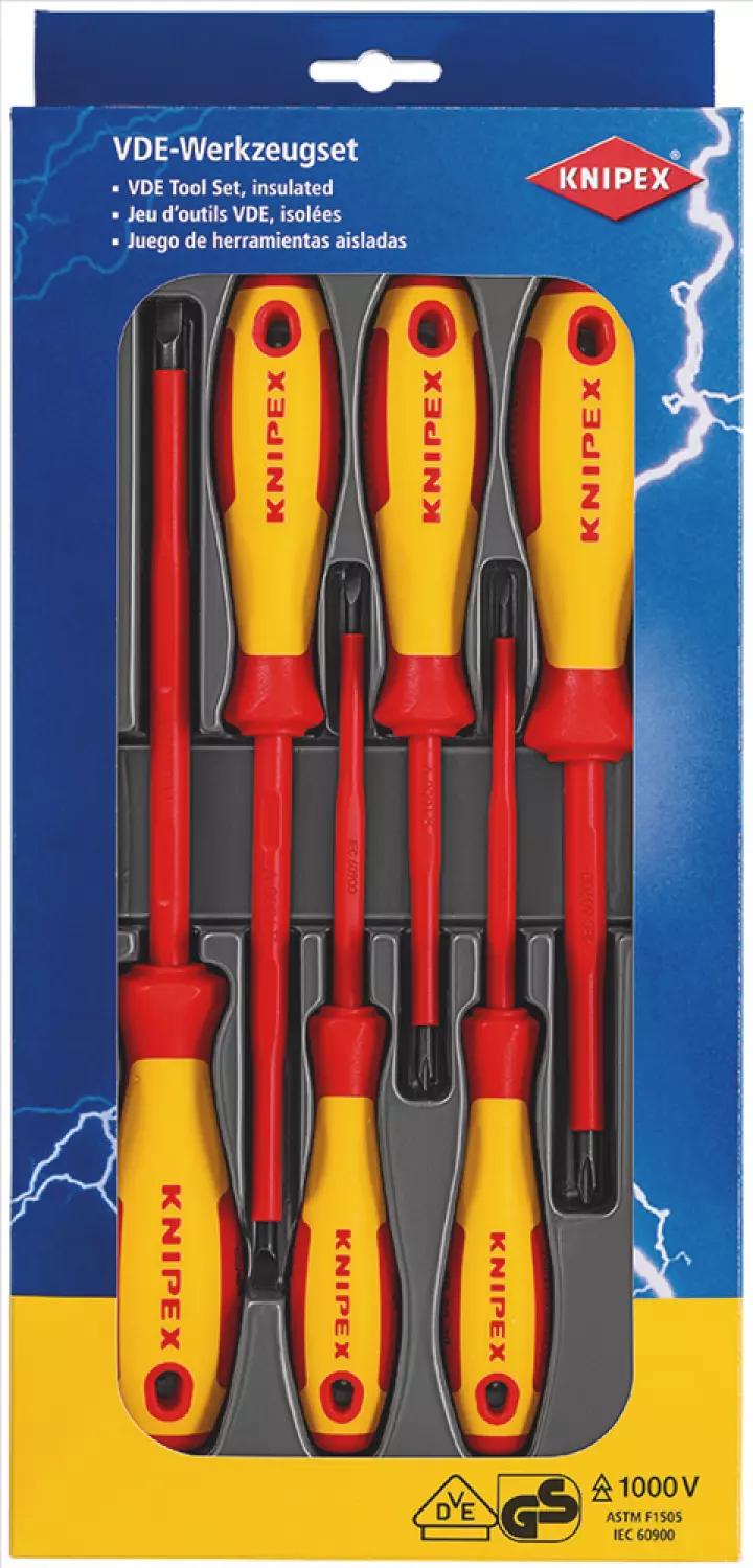 Knipex 00 20 12 V01 Schroevendraaier set VDE 6-delig