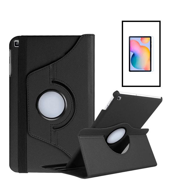 Kit Capa Proteção Rotativa 360   Película de Vidro Temperado GOrilasGlass GIFT4ME para Samsung Tab S6 Lite (2024) - Preto - 0053517828568