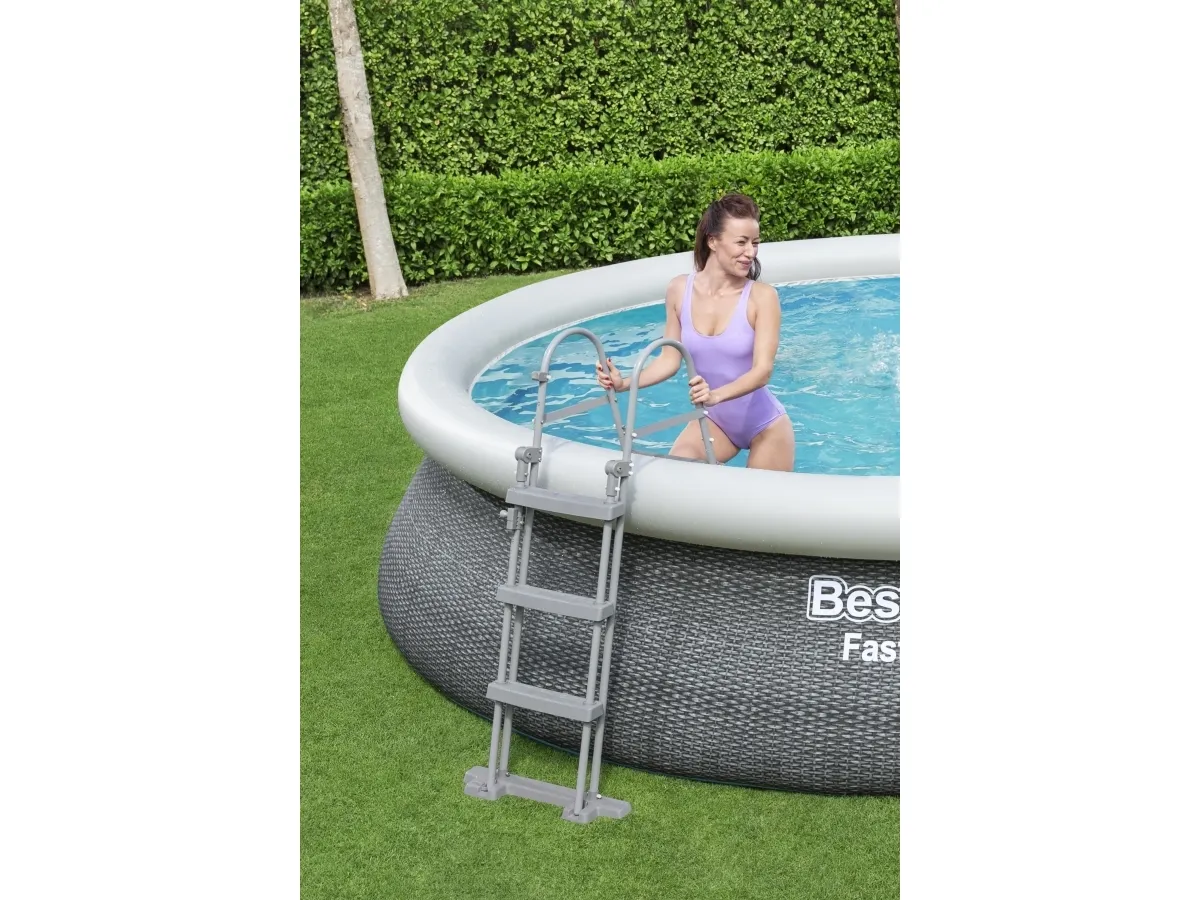 Bestway Fast Set Pool Sæt 457 x 107 cm m/pumpe og stige 12.362 L