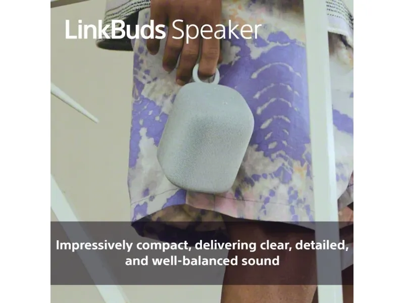 Sony LinkBuds SRS-LS1 - Højttaler - til transportabel brug - trådløs - Bluetooth - App-kontrolleret - 2-vejs - sort