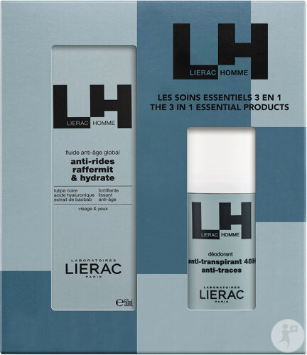 Lierac Homme Coffret Fête Des Pères Fluide Anti-Âge Global + Déodorant Offert