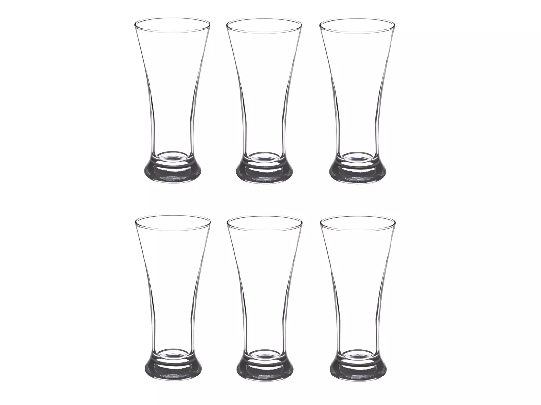 Lot de 6 verres à bière et pastis - 18cl