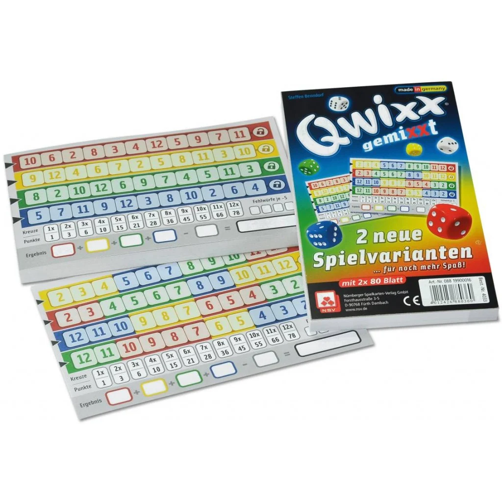 Qwixx Gemixxt : Zusatzblöcke