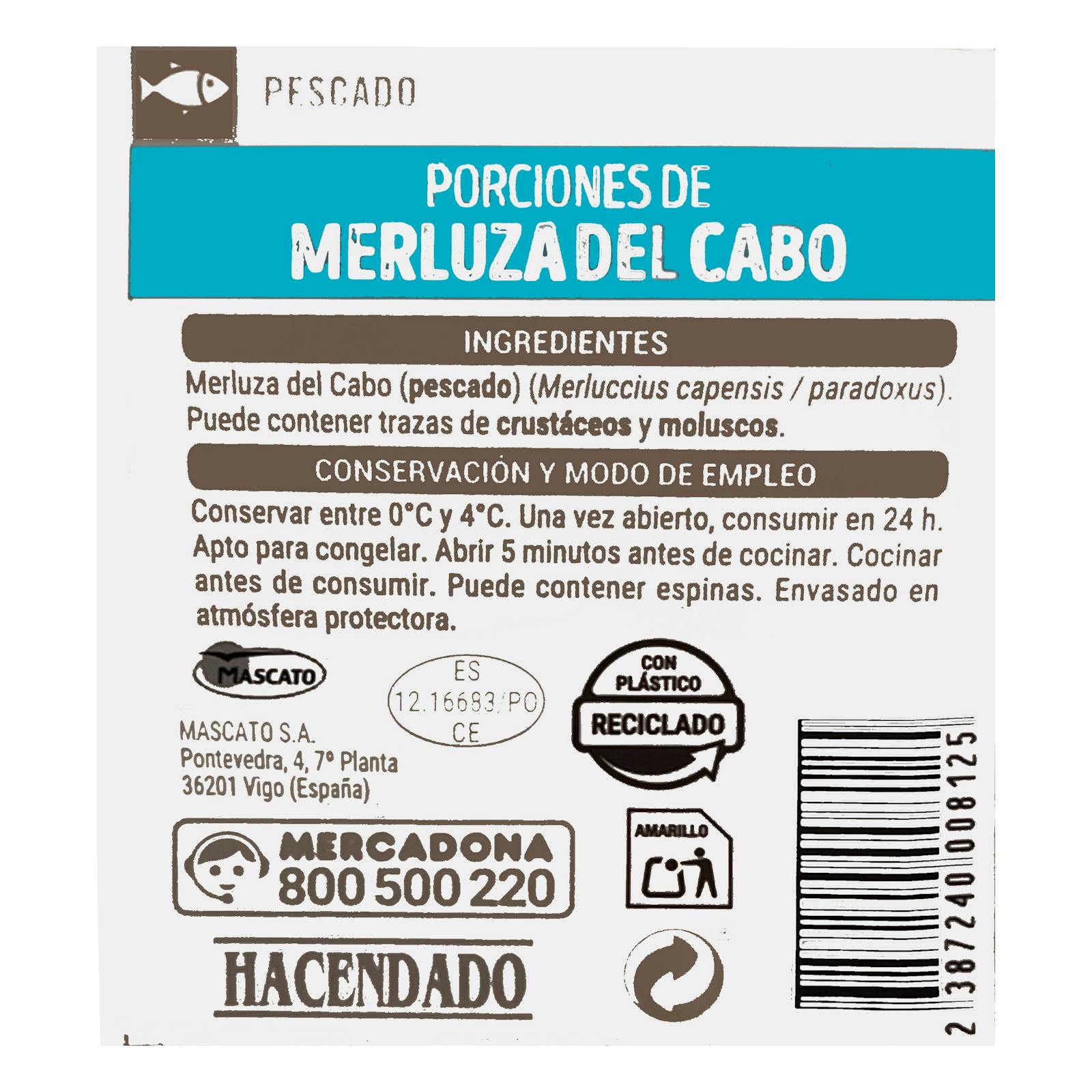 Portions de merlu du Cap