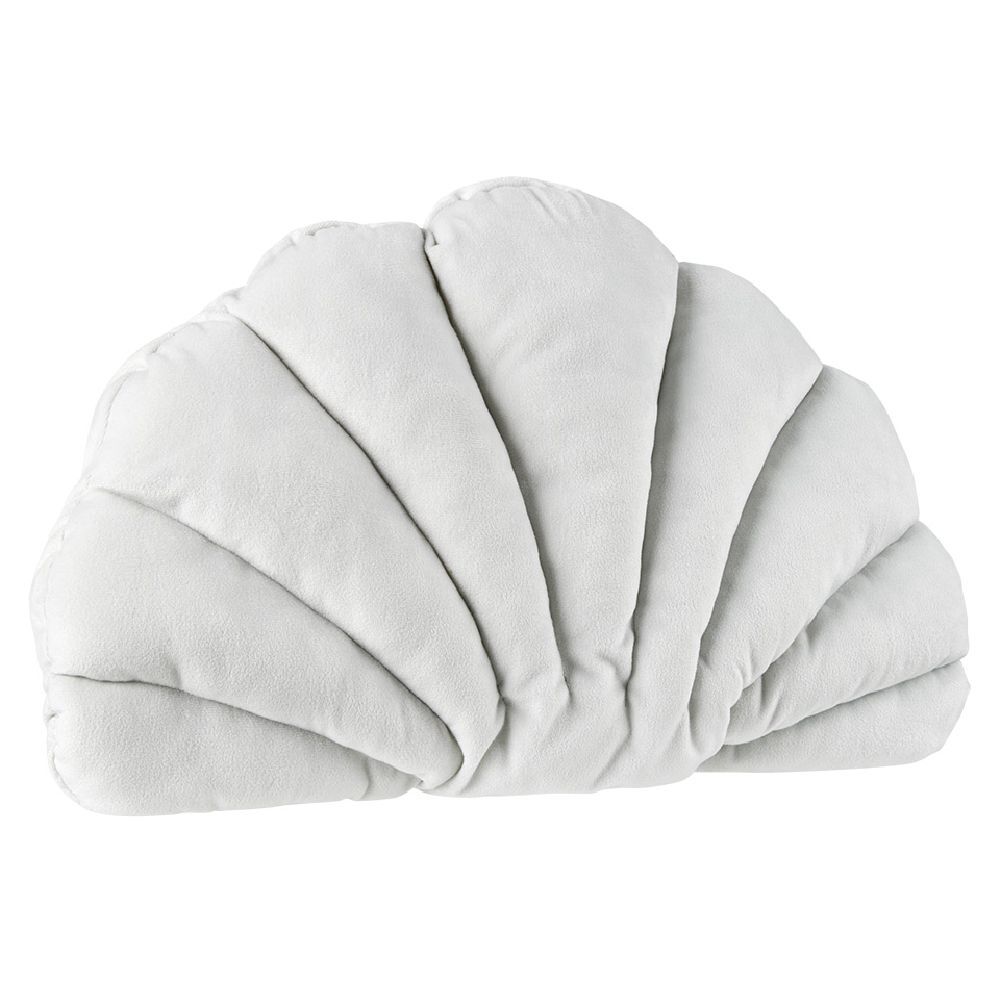 Coussin velours forme coquillage