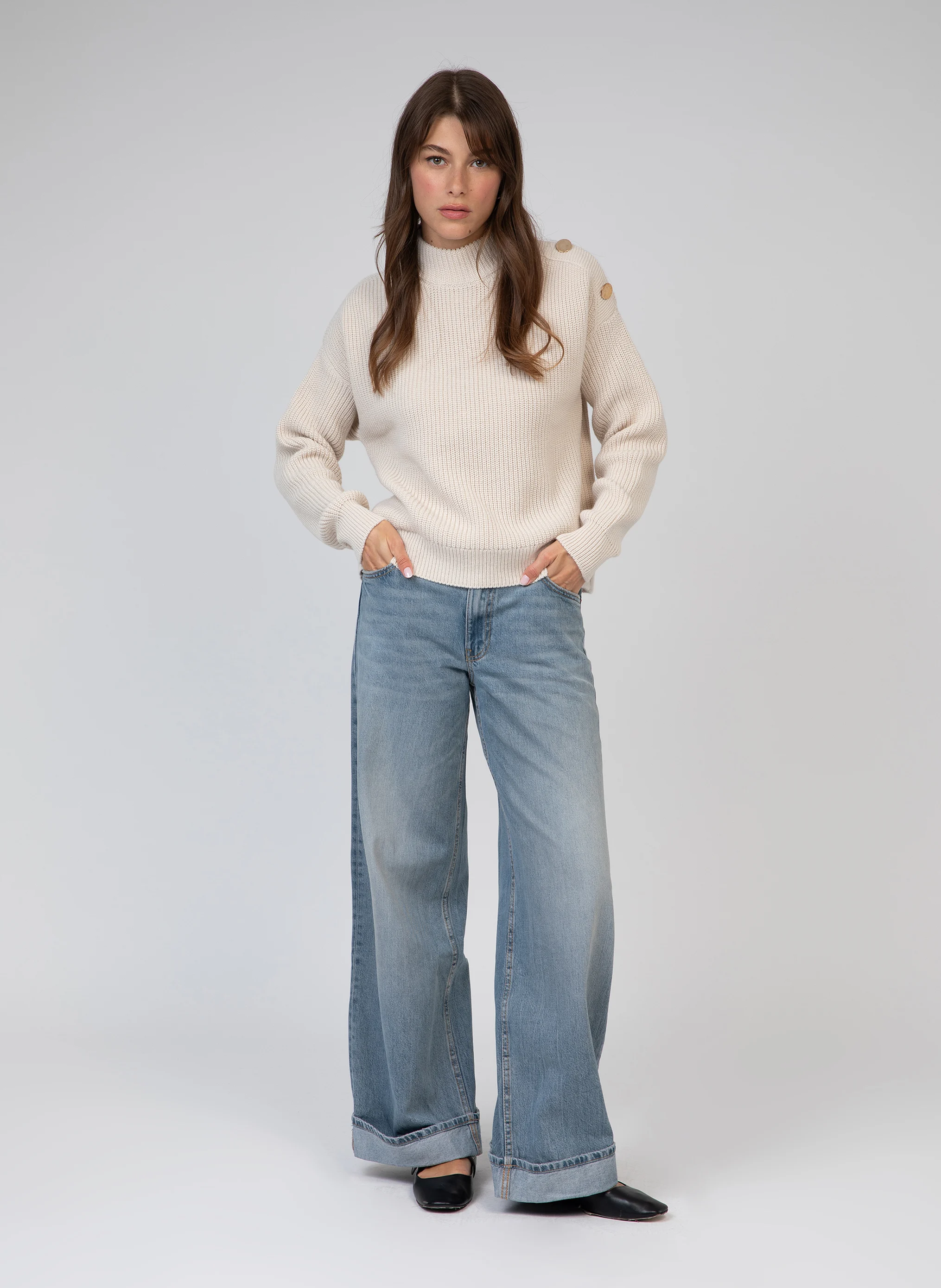 LARTEMIS - Pull col rond| Blanc