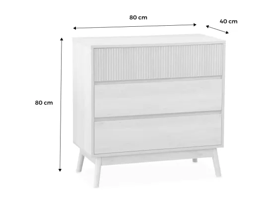 Commode de rangement décor bois. 3 tiroirs - Linear