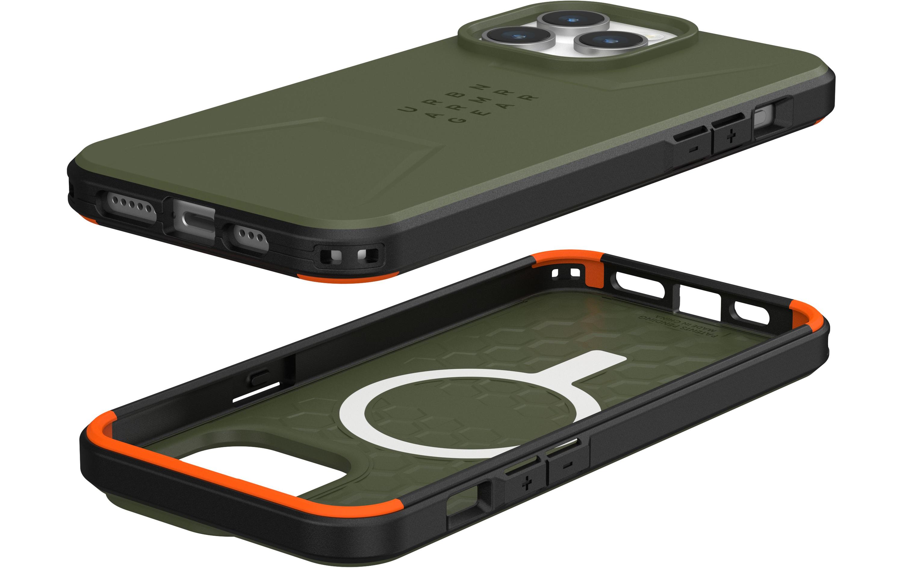 Back Cover Civilian Case iPhone 15 Pro Max OliveSchutzhülle für das Apple iPhone 15 Pro Max