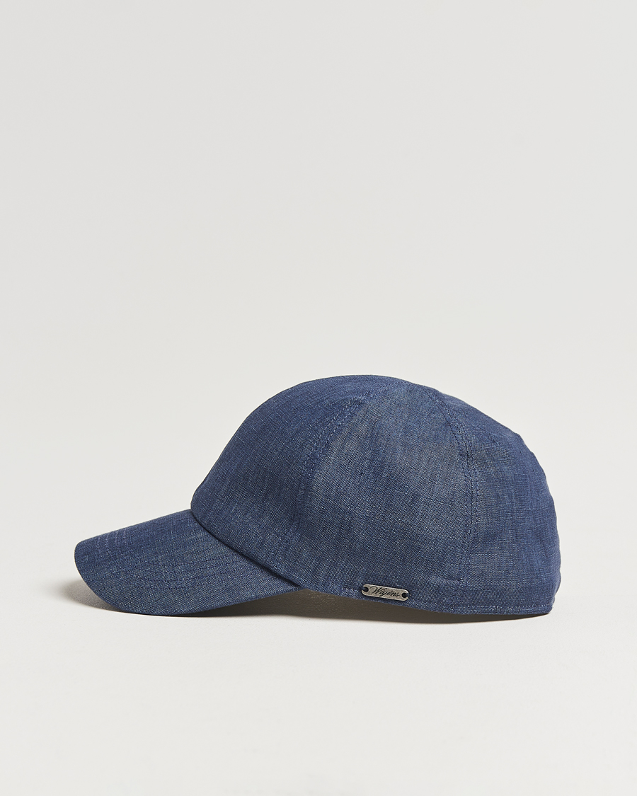 Wigéns Baseball Linen Cap Denim Blue