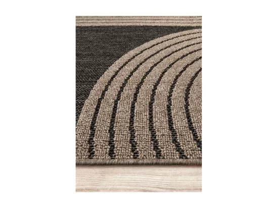 Tapis extérieur effet jute arc - CASSIS 93 Gris anthracite 200*290