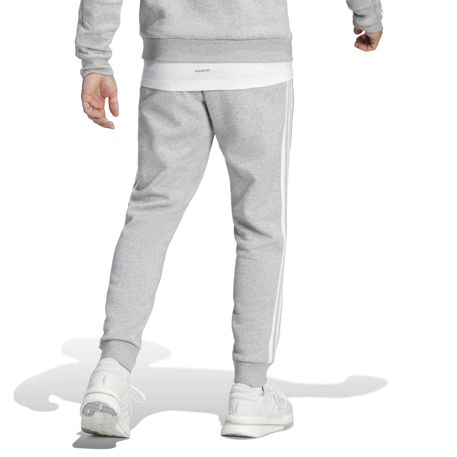 adidas  Essentials fleece tapered cuff 3-stripes pants