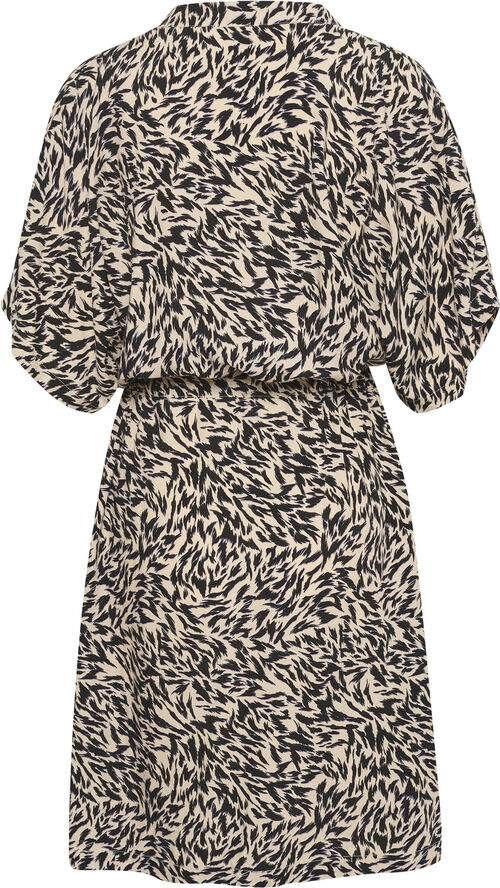 Soaked in Luxury SLArowe Dress SS Black preppy animal print