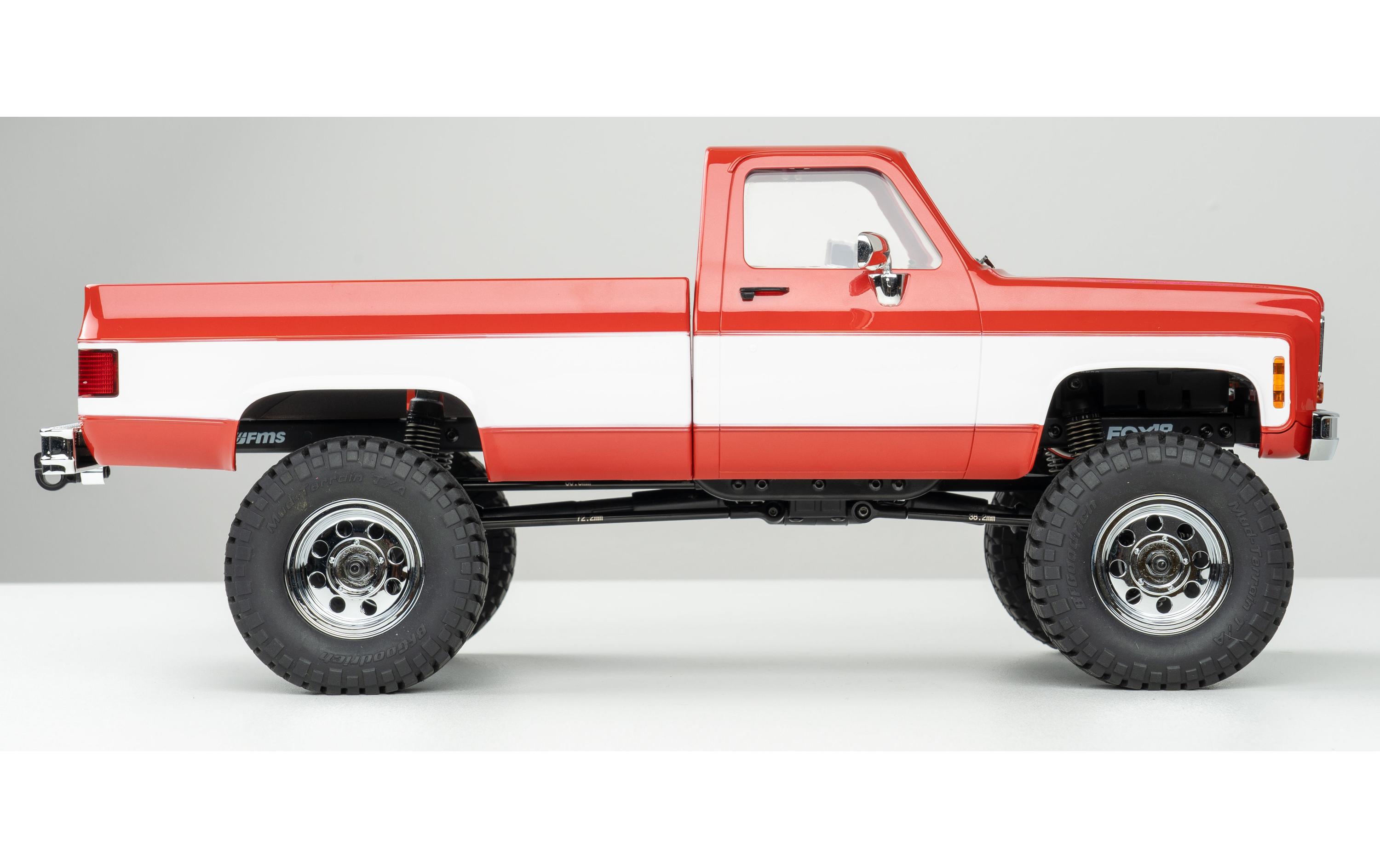Scale Crawler FCX18 Chevrolet K10 Rot, RTR, 1:18<br>Mini Rock Crawler mit detaillierter Chevy K10 Pick-Up Karosserie und 2-Gang Getriebe