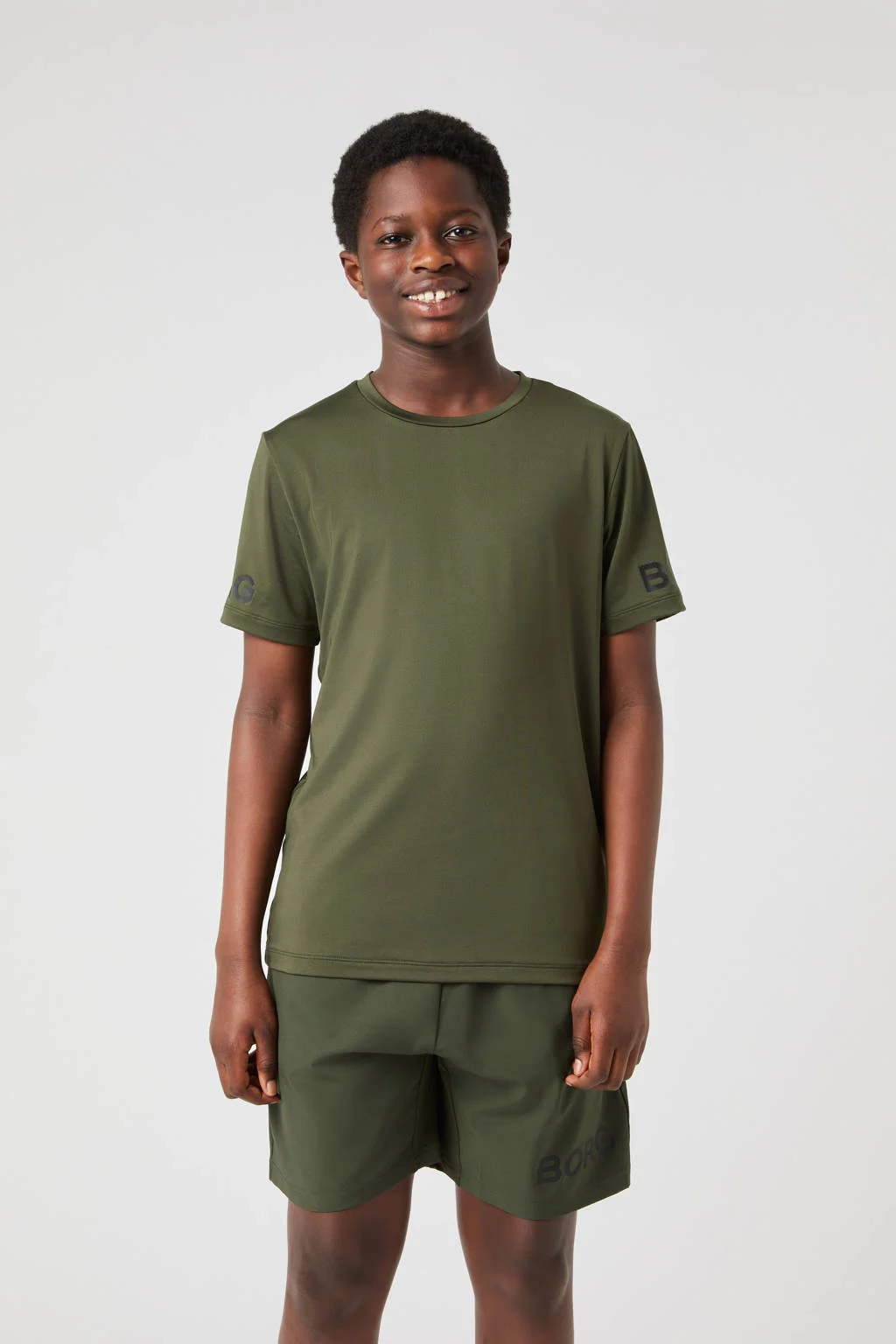 Björn Borg sportshirt Borg donkergroen