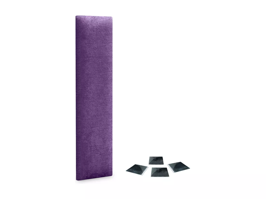 DHOME Lot de 1 Panneaux muraux en tissu auto-adhésifs Panneaux muraux absorbants acoustiques Protection contre les chocs (Lilas, 60x20cm, x1)