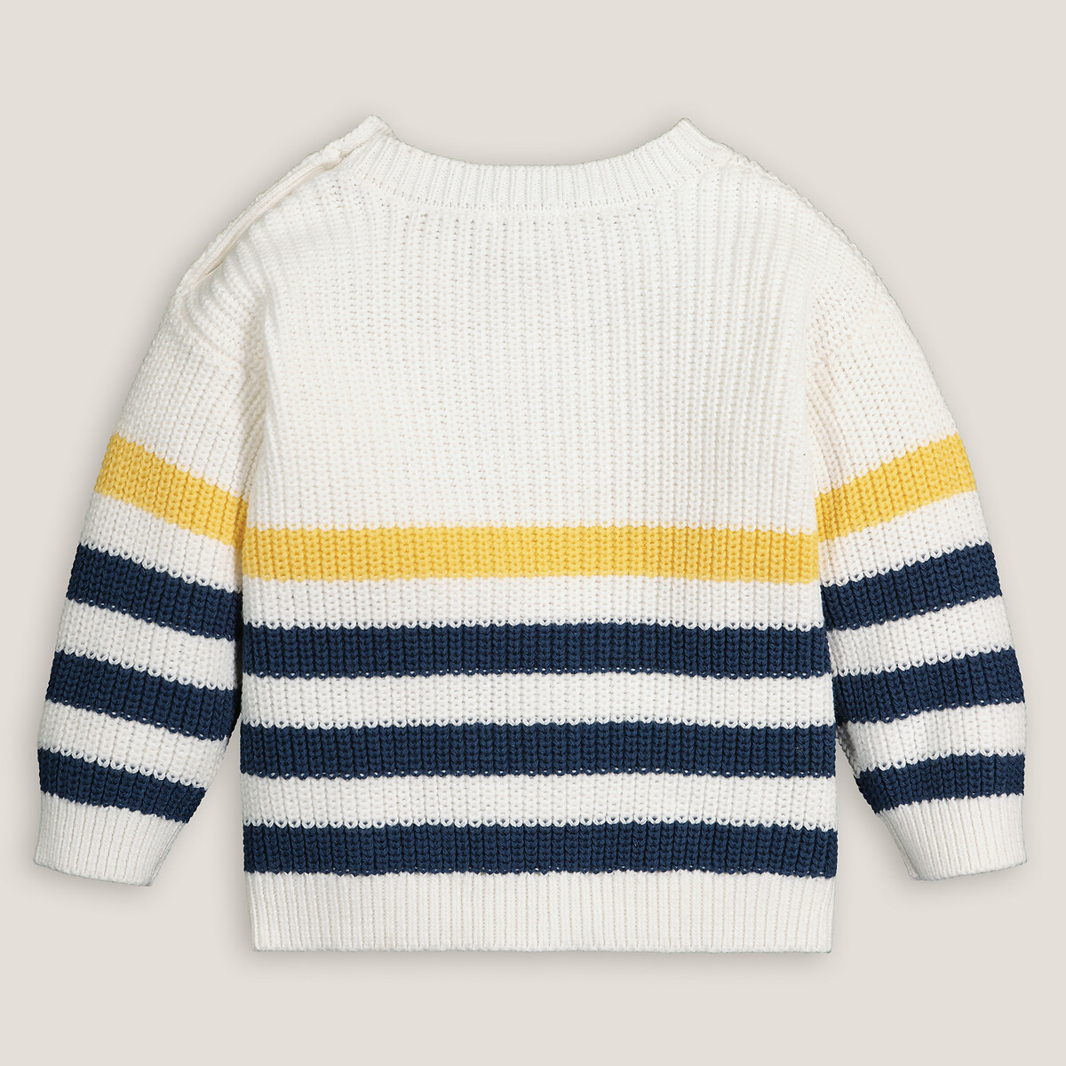 COLEÇÕES LA REDOUTE<br>Suéter listrado de gola redonda