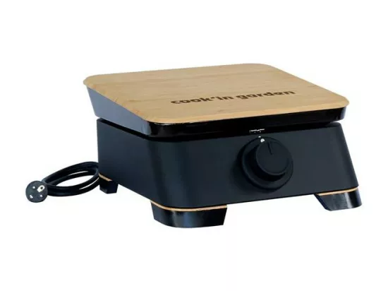 Cook'in Garden Plancha électrique 2500w plaque fonte émaillée - PE004