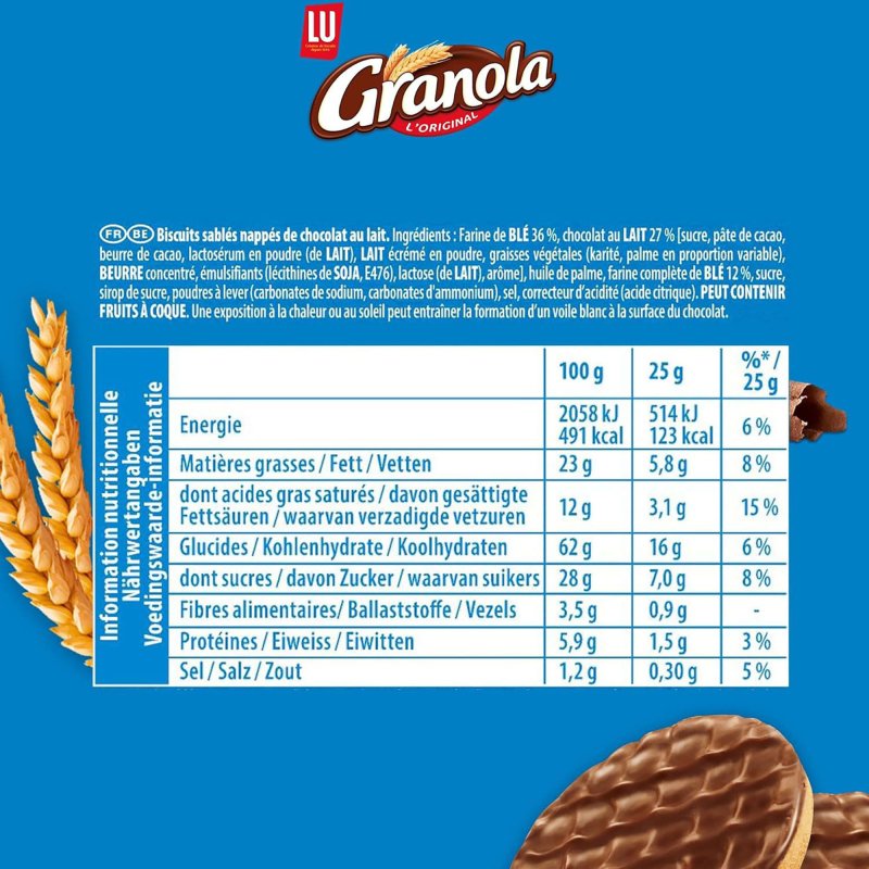 Granola chocolat au lait Lu - Paquet de 200 g