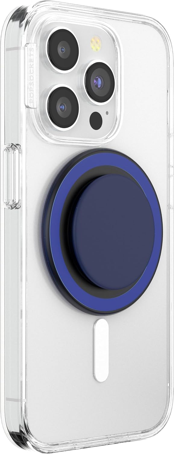 PopGrip MagSafe Round Finger Griff Halterung (Austauschbarer Top) für Apple iPhone (807284) - Basic Naval