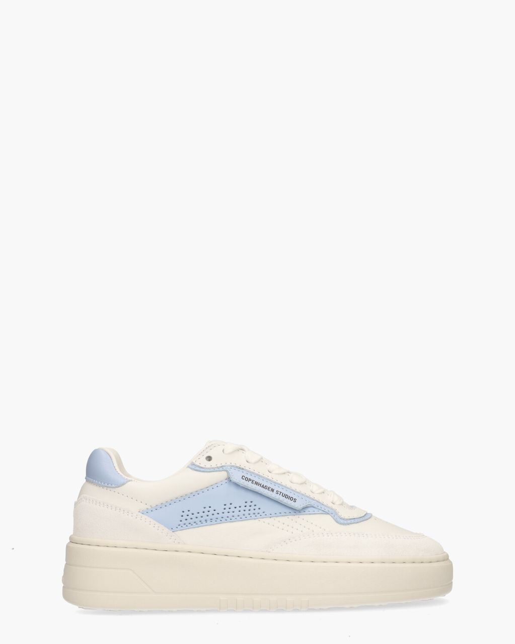 Copenhagen Studios CPH89 Leather Mix Wit/Lichtblauw Damessneakers