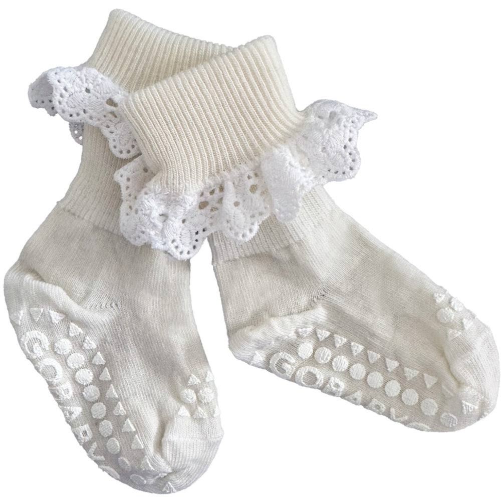 Køb Gobabygo Snowflake Non-Slip Strømper i Merino Uld Lace