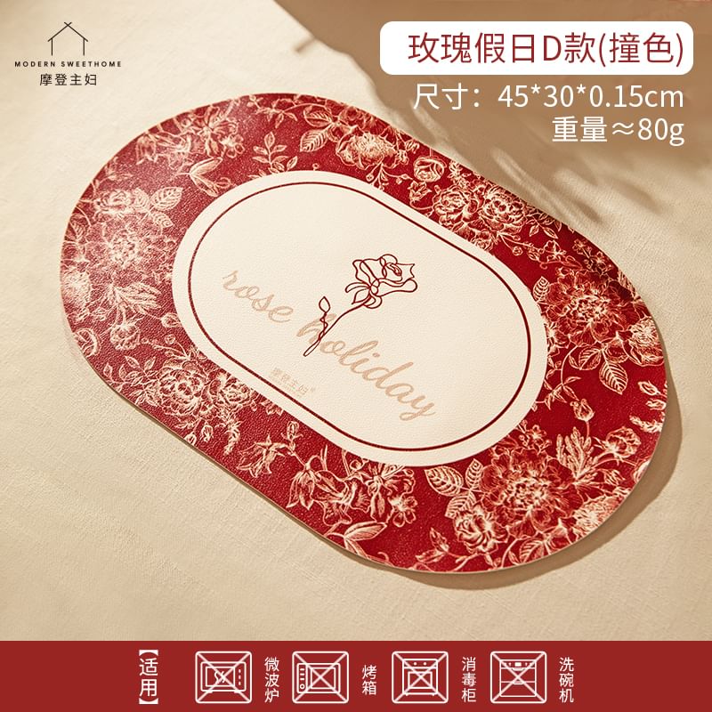 Koringa - Placemat / set met rozenprint