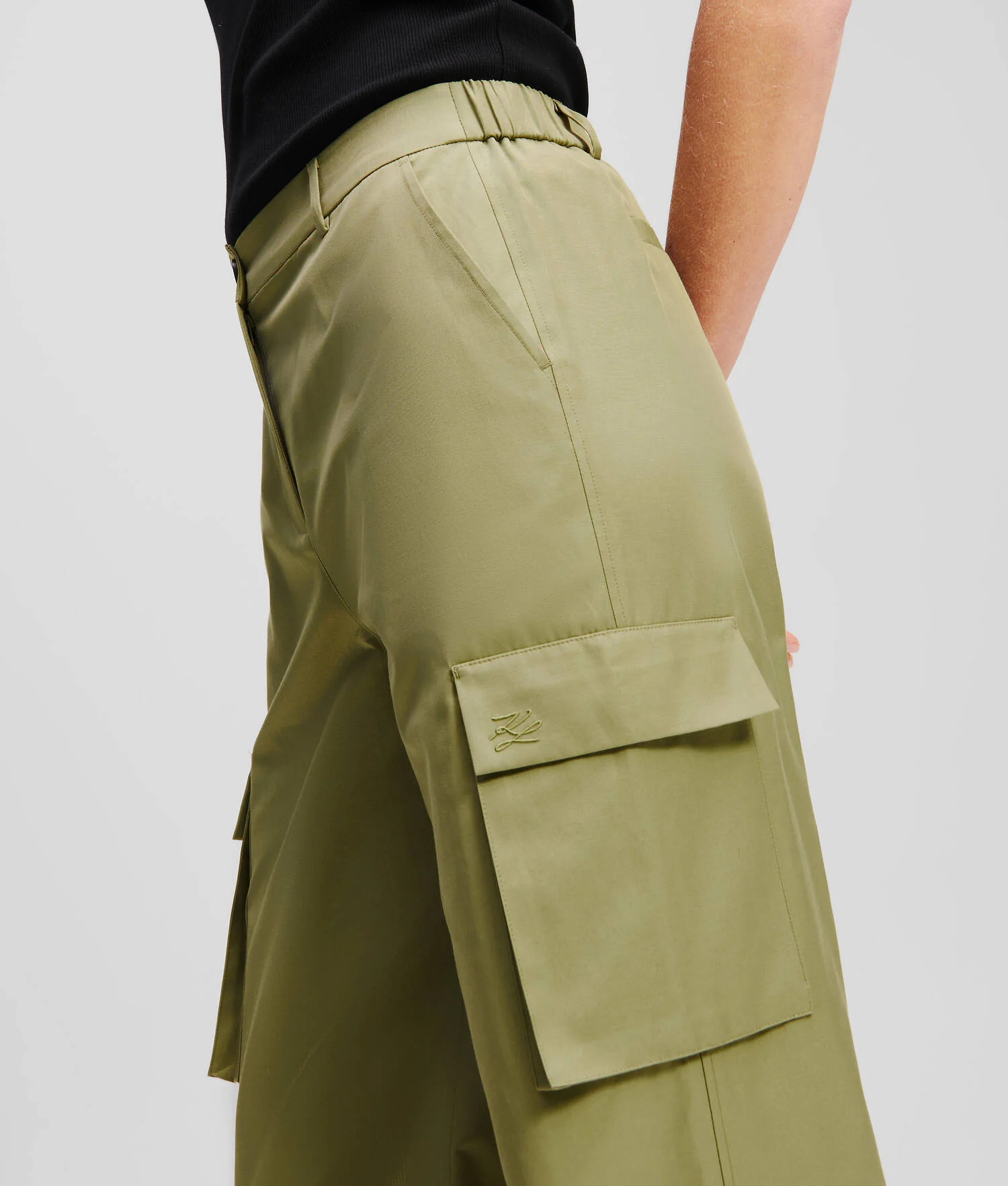 PANTALON CARGO - Vert d'huile
