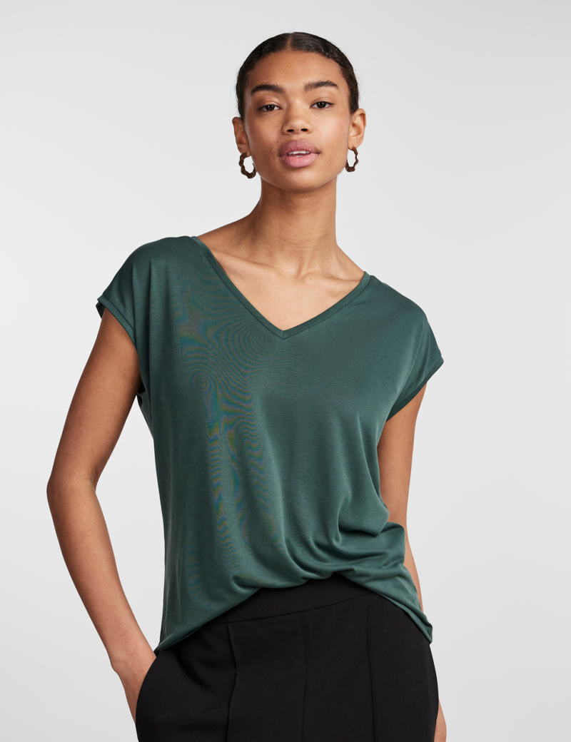PIECES T-SHIRT FEMME BASIQUE KAMALA VERT