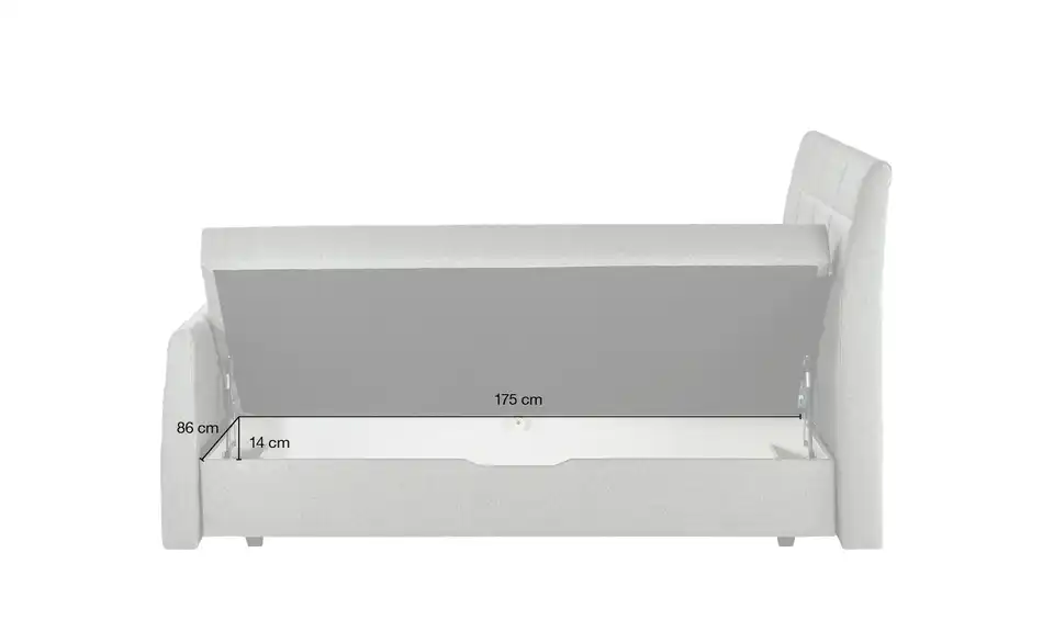 Boxspringbett Bonny Anthrazit H2 & H3 180 cm