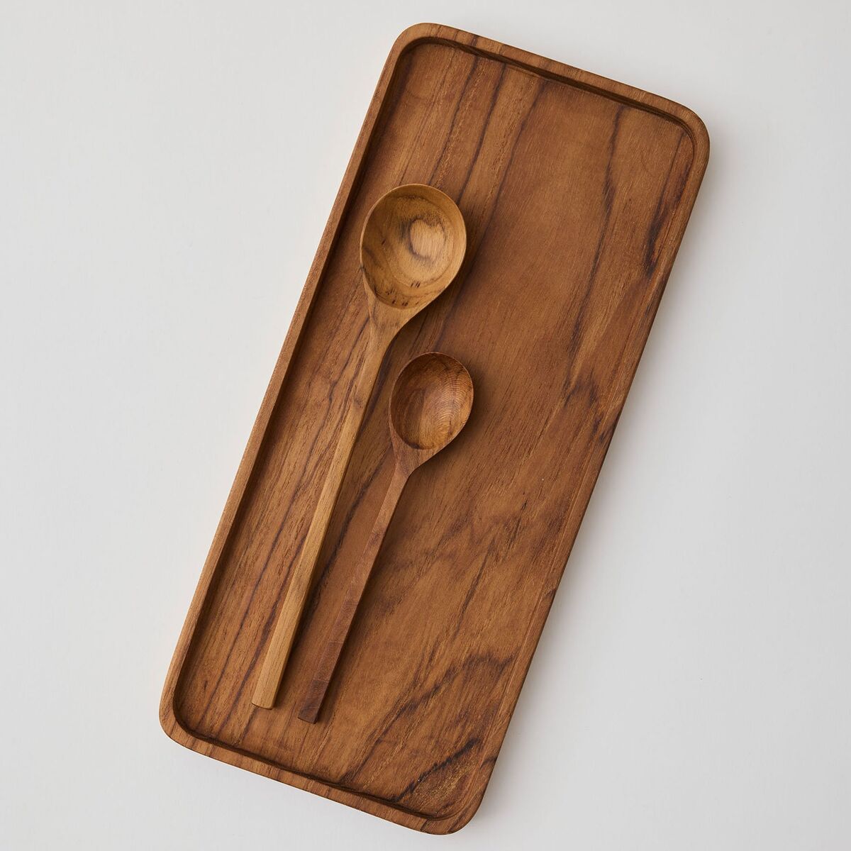 Salatsett skjeer, teak
