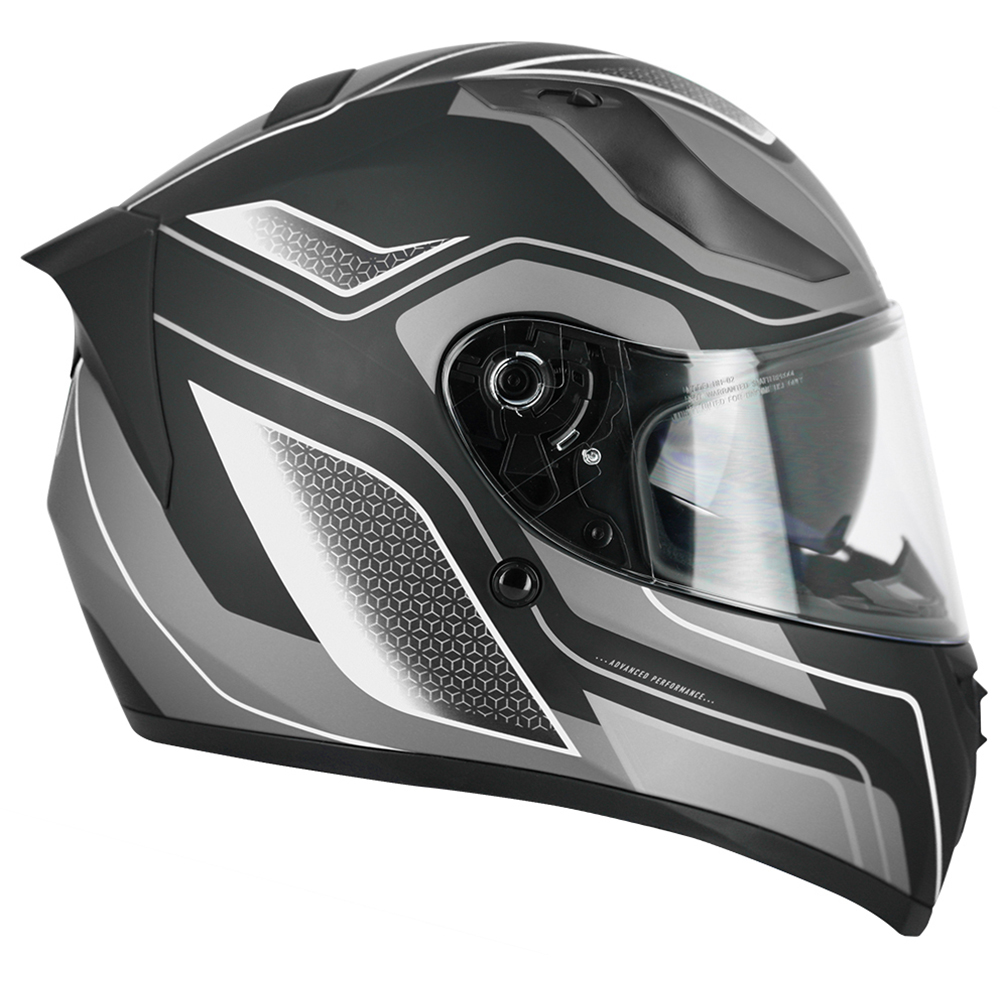 S-Line - Casque VENGE S441 DECO Noir / Gris / Blanc