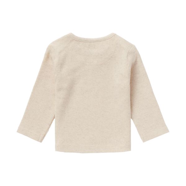 Noppies Rib Natal T-shirt Lange Mouwen Oatmeal Mt. 44