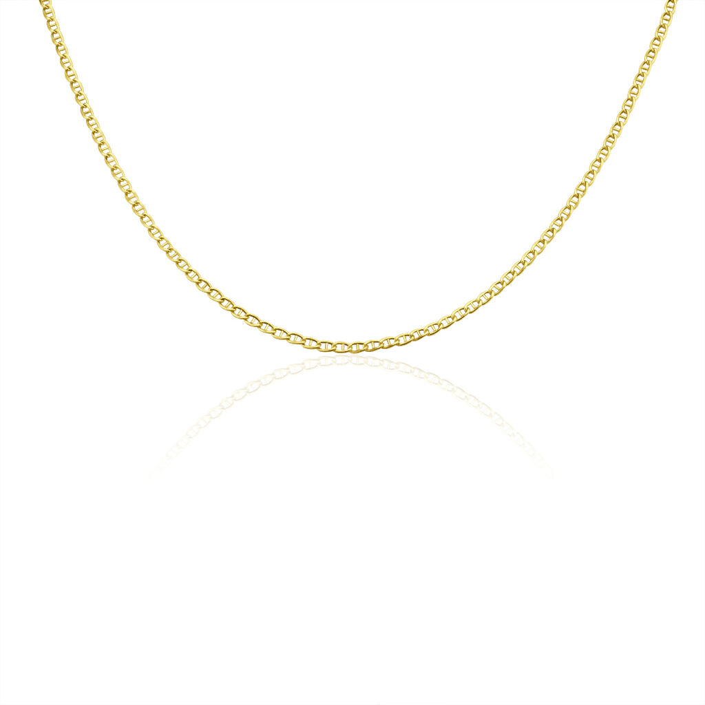 Collier Celio Maille Marine Ovale Or Jaune